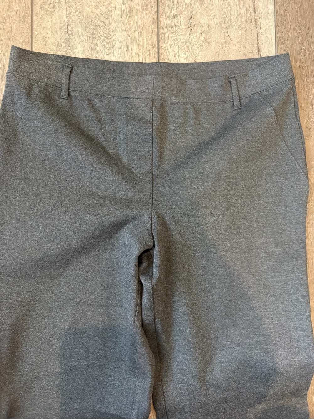 Quince Charcoal Gray Ultra- Stretch Ponte Flare Leg Pants -NWOT - Picture 5 of 8